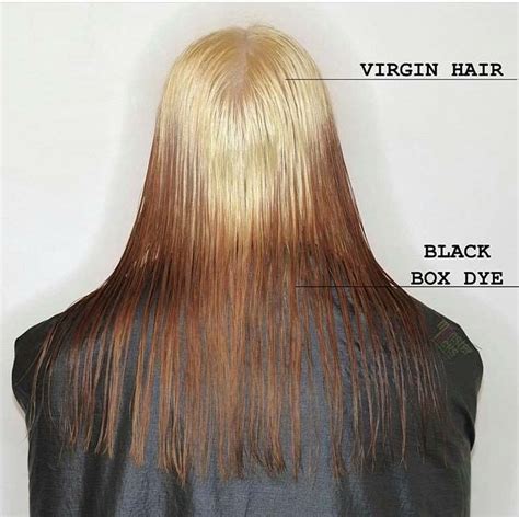 bleaching box dye black hair